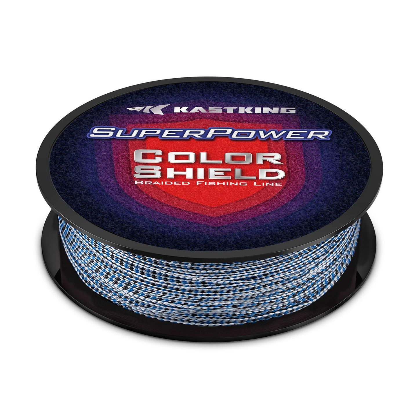 KastKing Superpower ColorShield Braided Fishing Line - Colorfast Braided Line, 100% Solution Dyed UHMWPE Fiber, Smooth & Strong Superline, Near Zero Stretch, Sensitive, High Abrasion Resistance