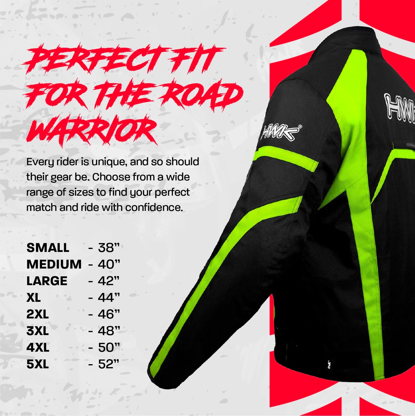 HWK Motorcycle Jacket Men's Riding Textile Racing Motorbike Hi-Vis Biker CE Armored Water Resistant Jackets