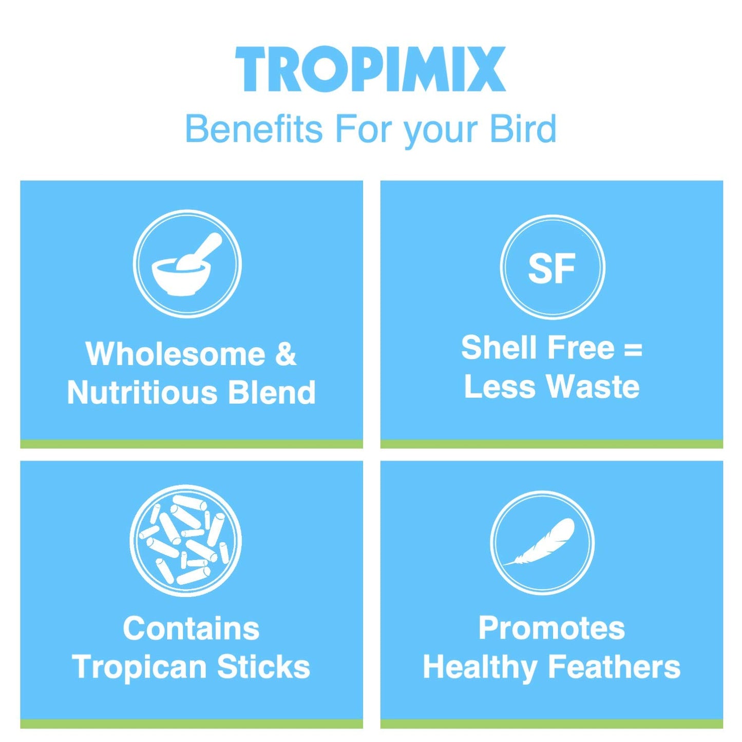 Tropimix Bird Food, Large Parrot Food with Seeds, Fruit, Nuts, Vegetables, Grains, and Legumes, Enrichment Food, 20 lb Bag