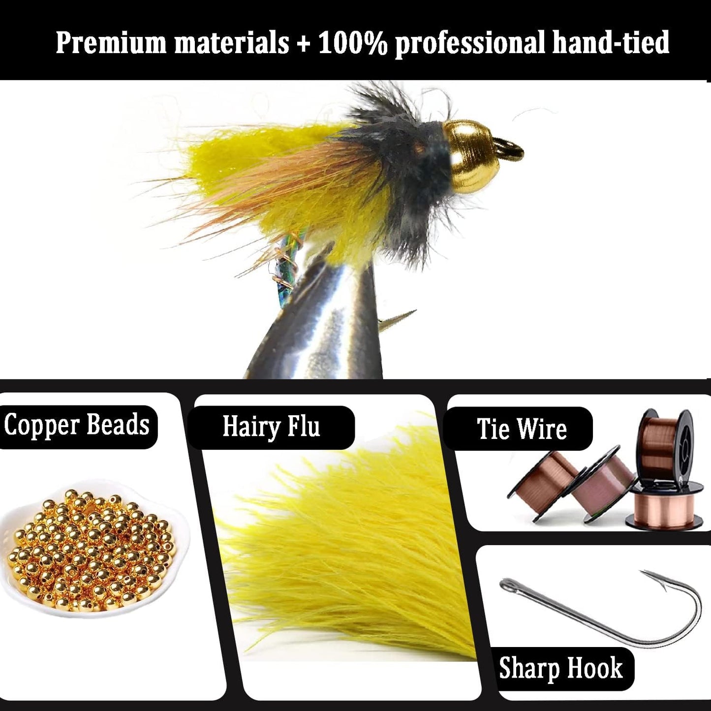 133pcs/Set Ultra-Thin Portable Nymph Scud Midge Flies Kit Assortment with Box Trout Fishing Fly Lures