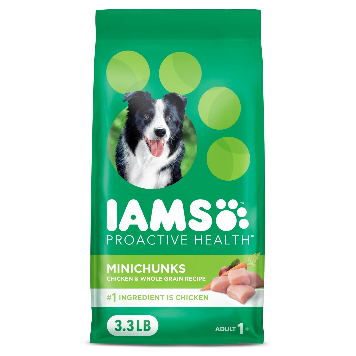 IAMS Proactive Health Minichunks Adult Dry Dog Food with Real Chicken, 30 lb. Bag
