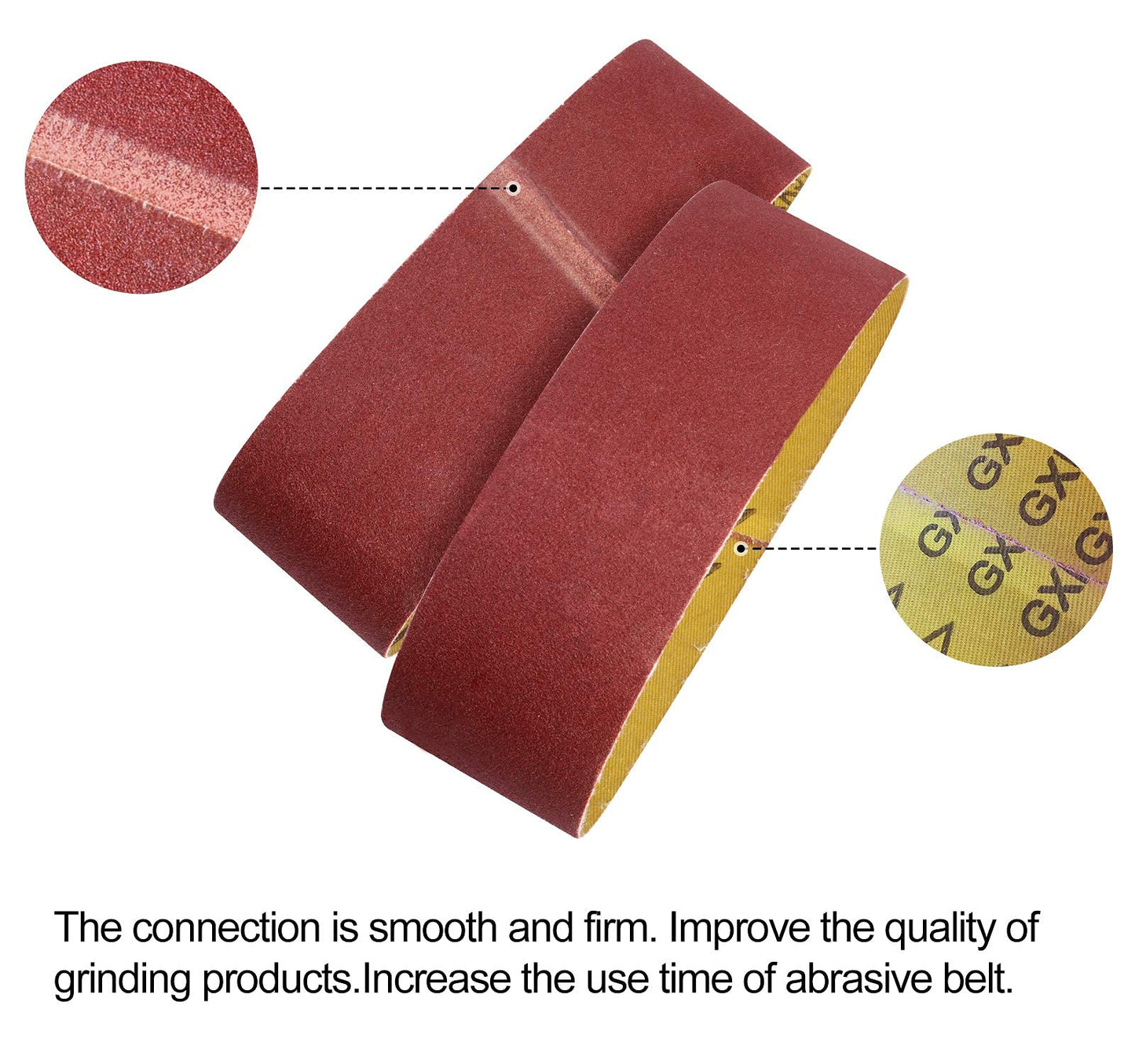 S SATC 3x18 Sanding Belts 20PCS Belt Sander Paper Aluminum Oxide (3 Each of 60/80/120/150/240/400 Grits & 2 of 40 Grits) Ideal for Wood Metal Paint Sanding