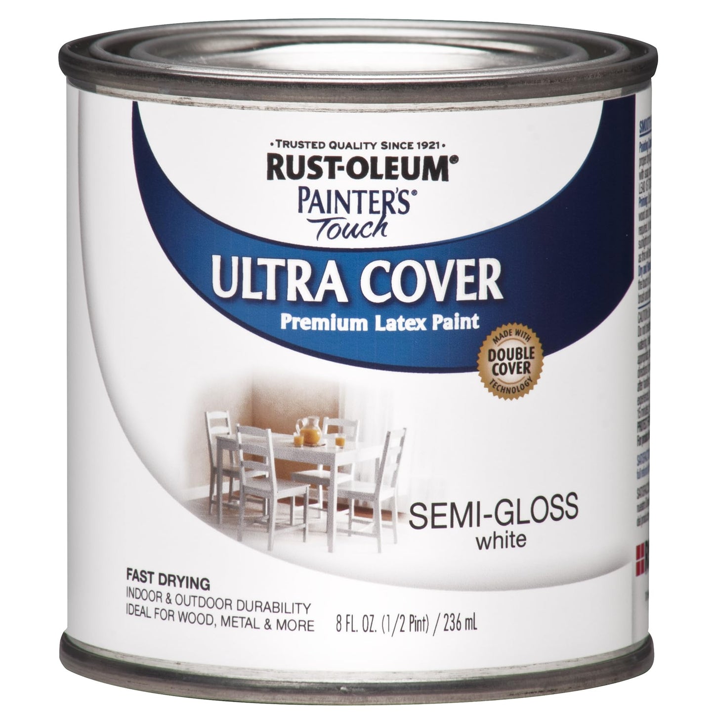 Rust-Oleum 1976502 Painter's Touch Latex Paint, Flat Black 32 Fl Oz, 1 Quarts, (Pack of 1)
