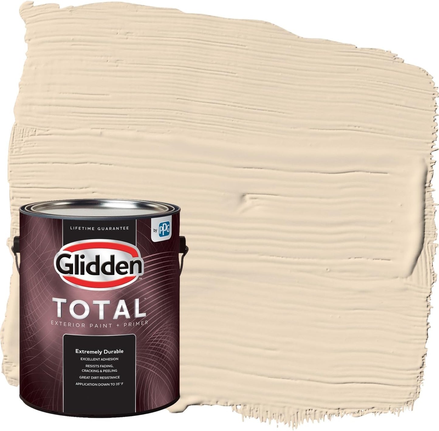 Glidden Exterior Paint + Primer: Beige/Pony Tail, One Coat, Semi-Gloss, 1-Gallon