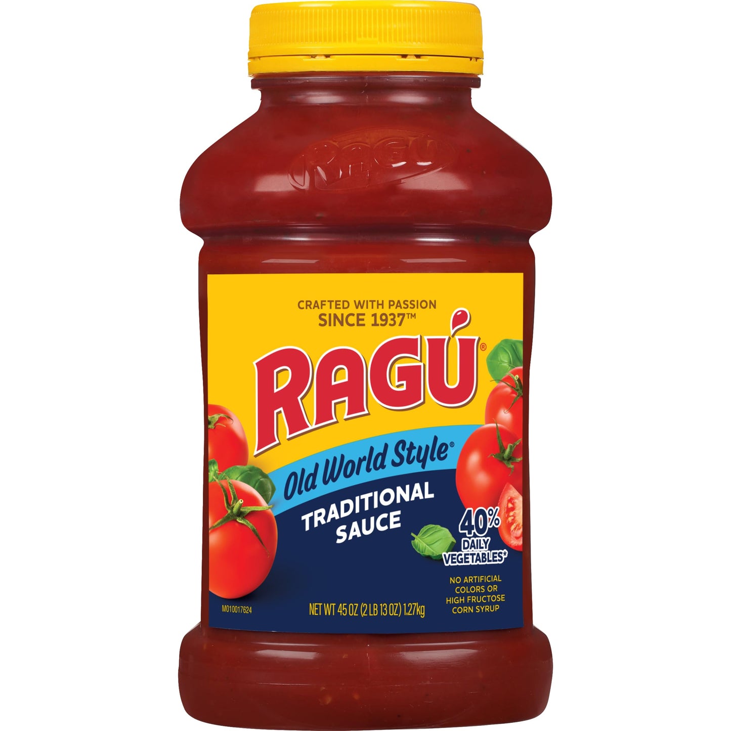 Ragu Old World Style Traditional Sauce, Made with Olive Oil, Perfect for Italian Style Meals at Home, 45 OZ
