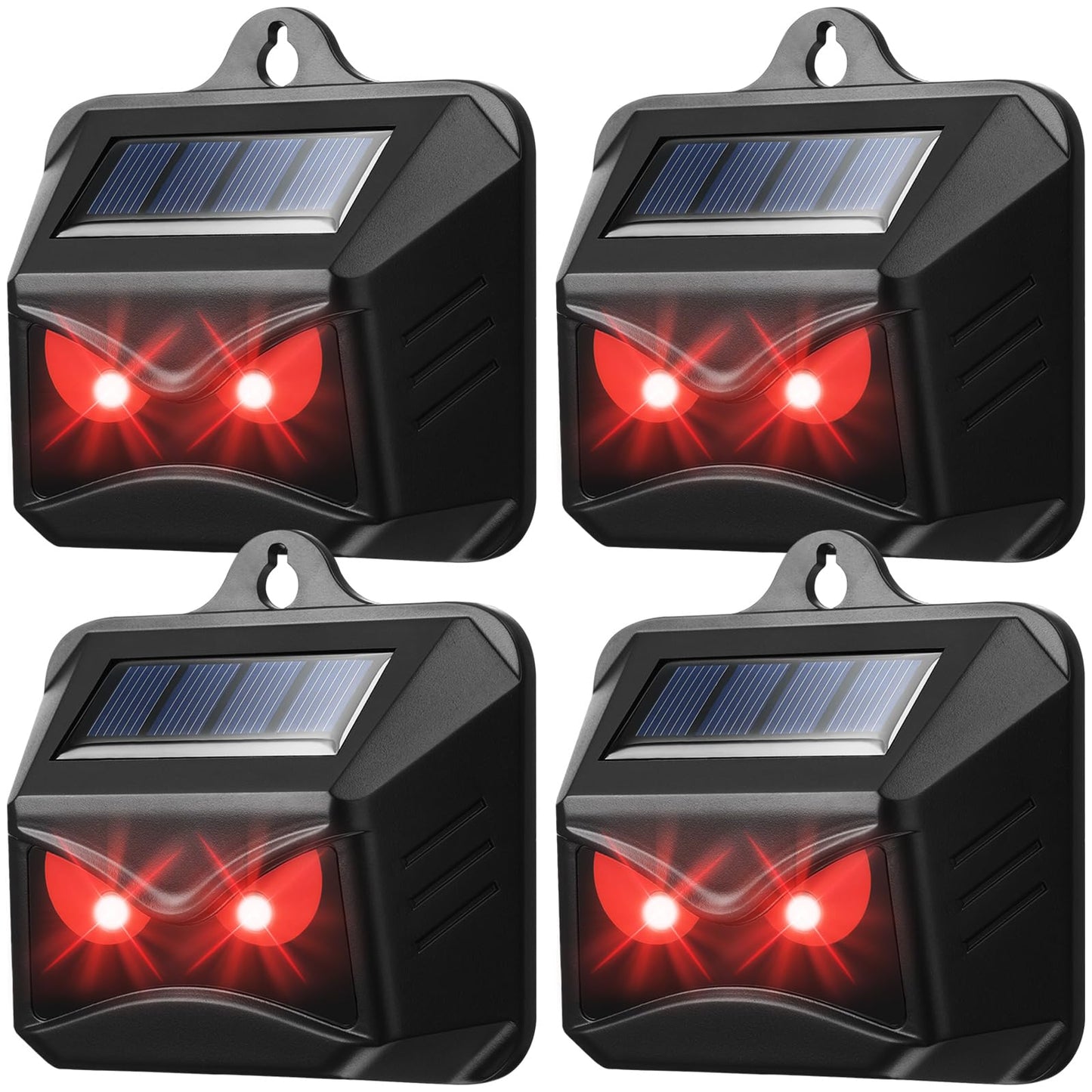 12 Pack Solar Control Light Nocturnal Animal Repeller Outdoor Deterrent Devices Light Sensor Animal Repellent for Skunk Deer Coyote Fox Raccoon Cat Garden Yard Farm Chicken Coop (Black)