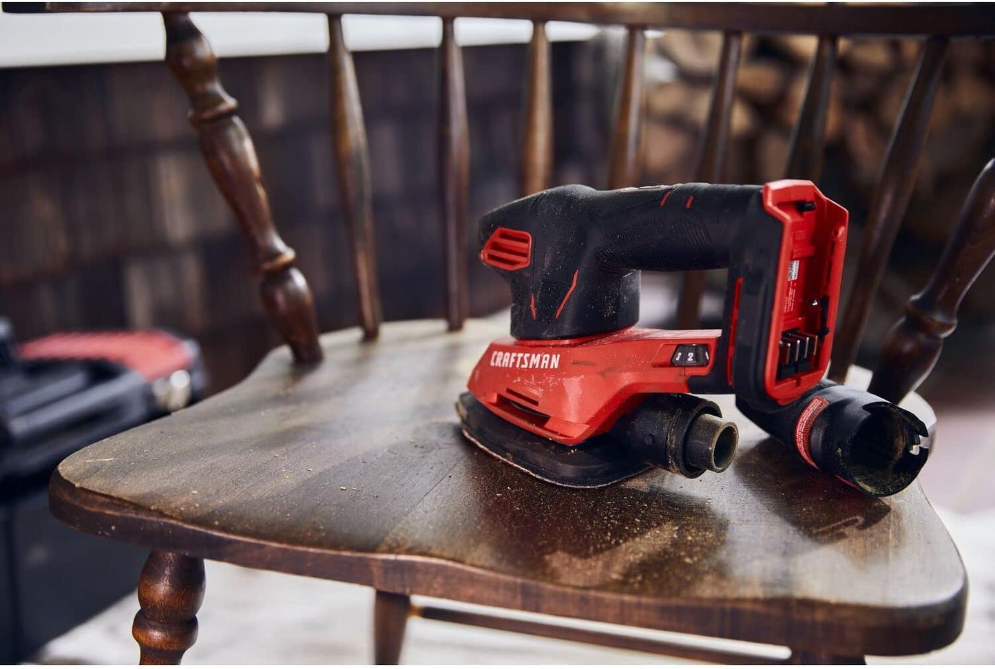 CRAFTSMAN 20V MAX Cordless Detail Sander, Tool Only (CMCW221B), Red