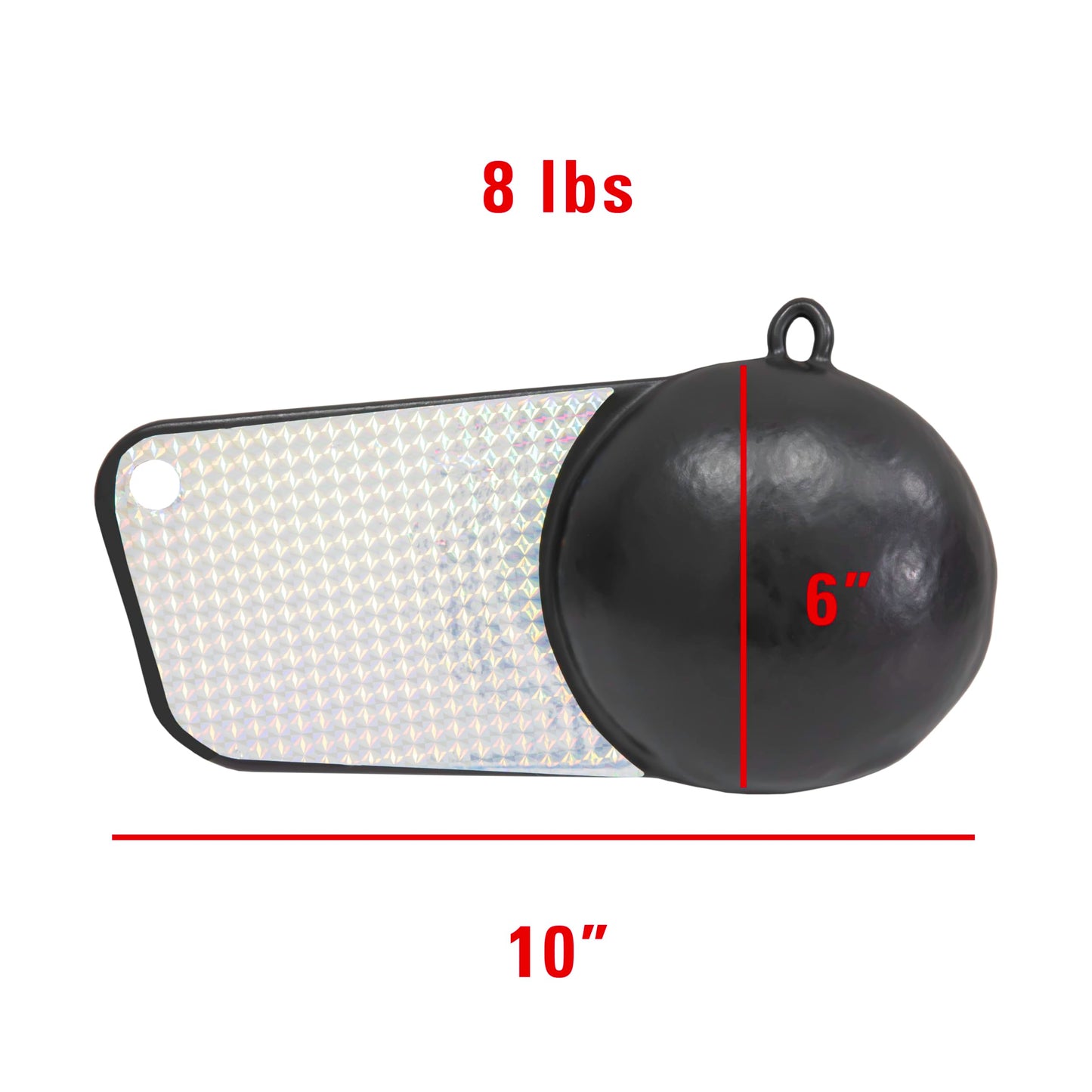 Extreme Max 3006.6747 Pancake Downrigger Weight with Protective Coating - 8 lbs.,Black