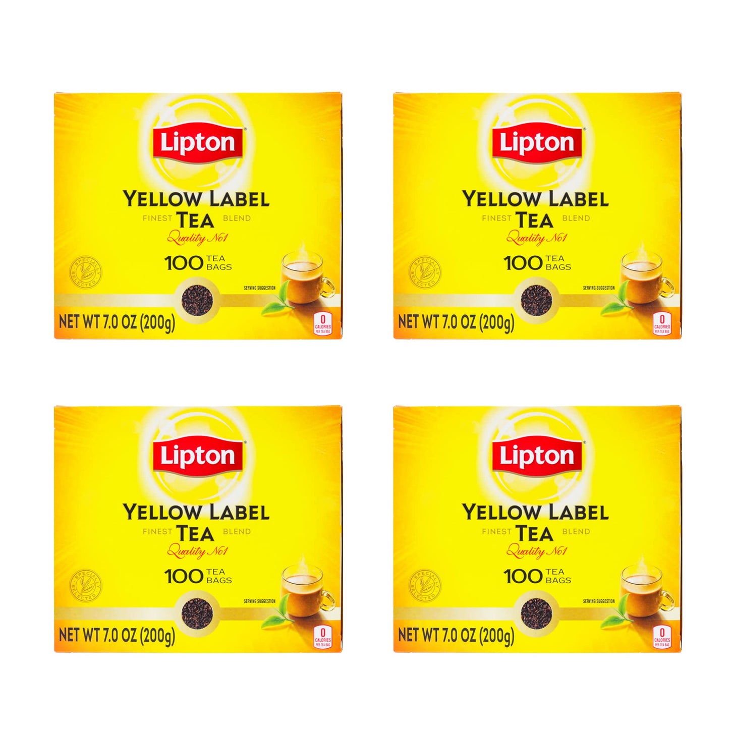Lipton Yellow Label Tea | International Blend | Lipton Tea Bags |Black Tea| Premium Quality | 200 Grams (Pack of 1)