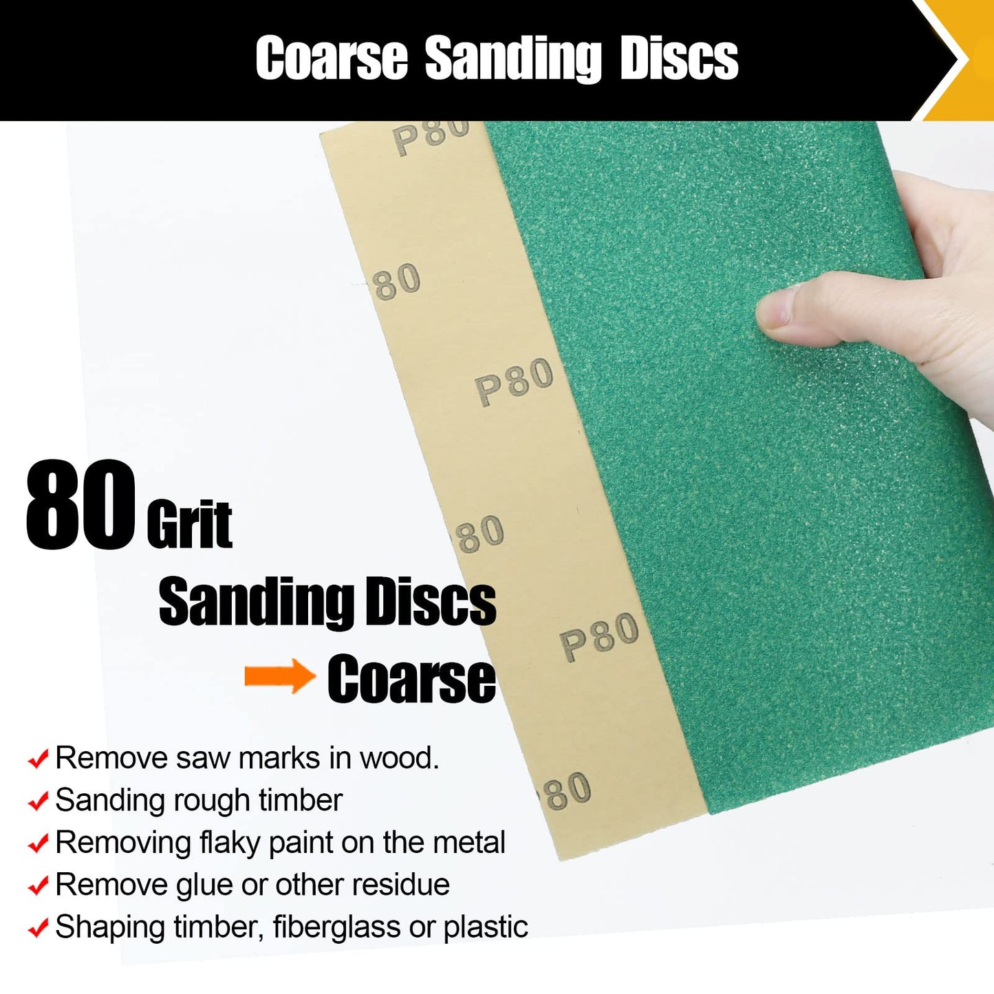 50 Pcs 1/4 Sheet Sandpaper, Premium Sand Paper 80/120/150/220/320/400 Grit Sandpaper Sheet Sand Paper Assortment for Wood Metal Automotive Palm Sanders 5.5" x 4.5"