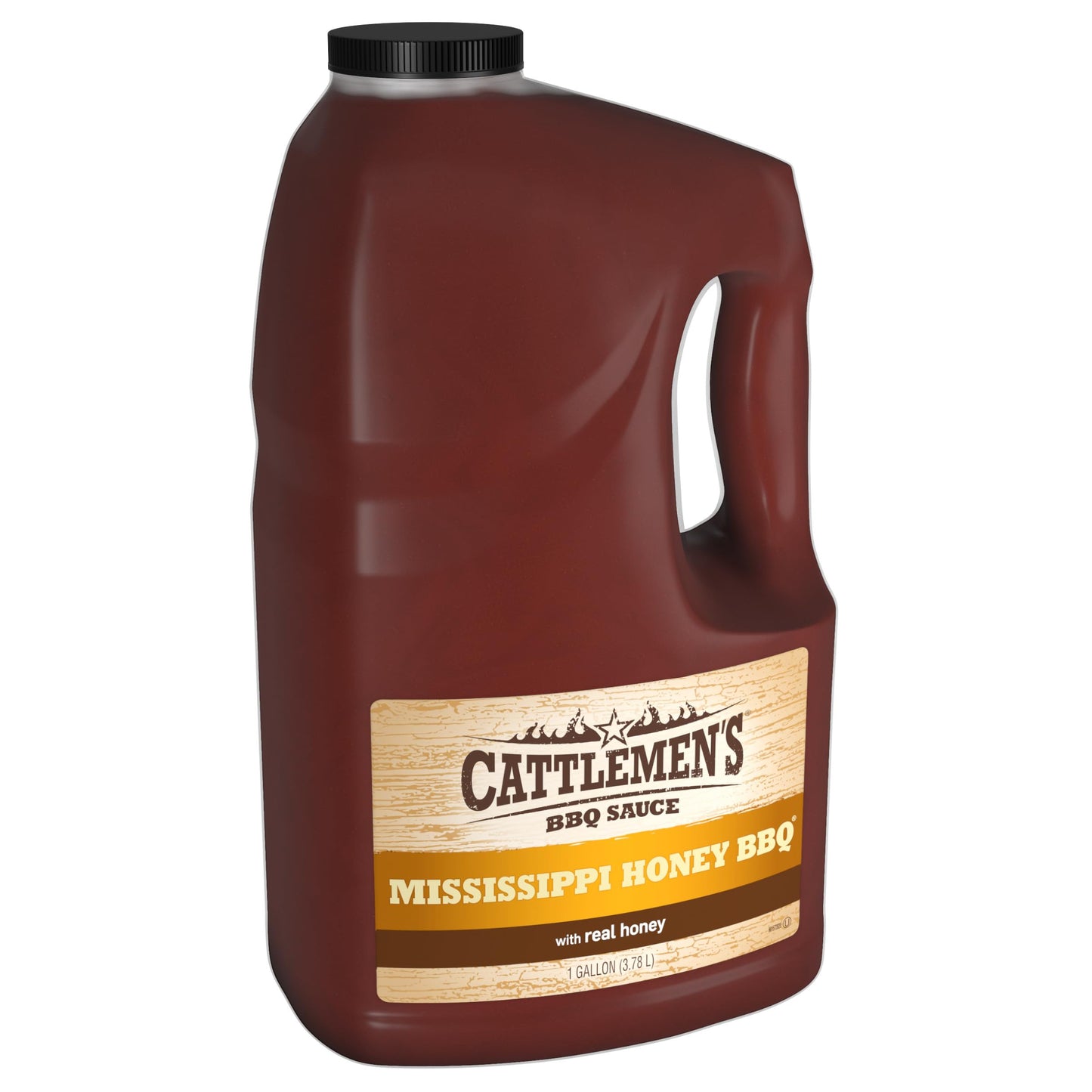 Cattlemen's Mississippi Honey BBQ Sauce, 1 gal - One Gallon Bulk Container of Mississippi Honey Barbecue Sauce Blend of Honey, Vinegar, Hickory and More for Dipping and Barbecue Recipes