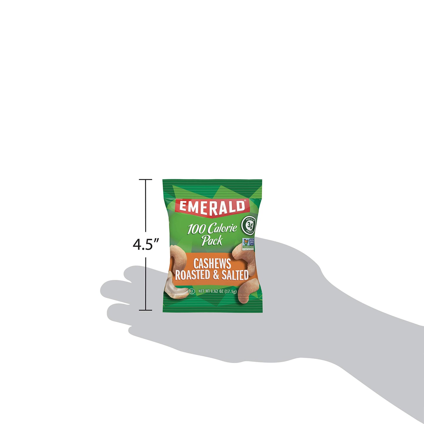 Emerald Nuts Mixed Nuts Variety Pack 18ct (1-Pack) , 100-Calorie Individual Packs , Features Dry Roasted Almonds, Natural Almonds & Walnuts, and Roasted & Salted Cashews