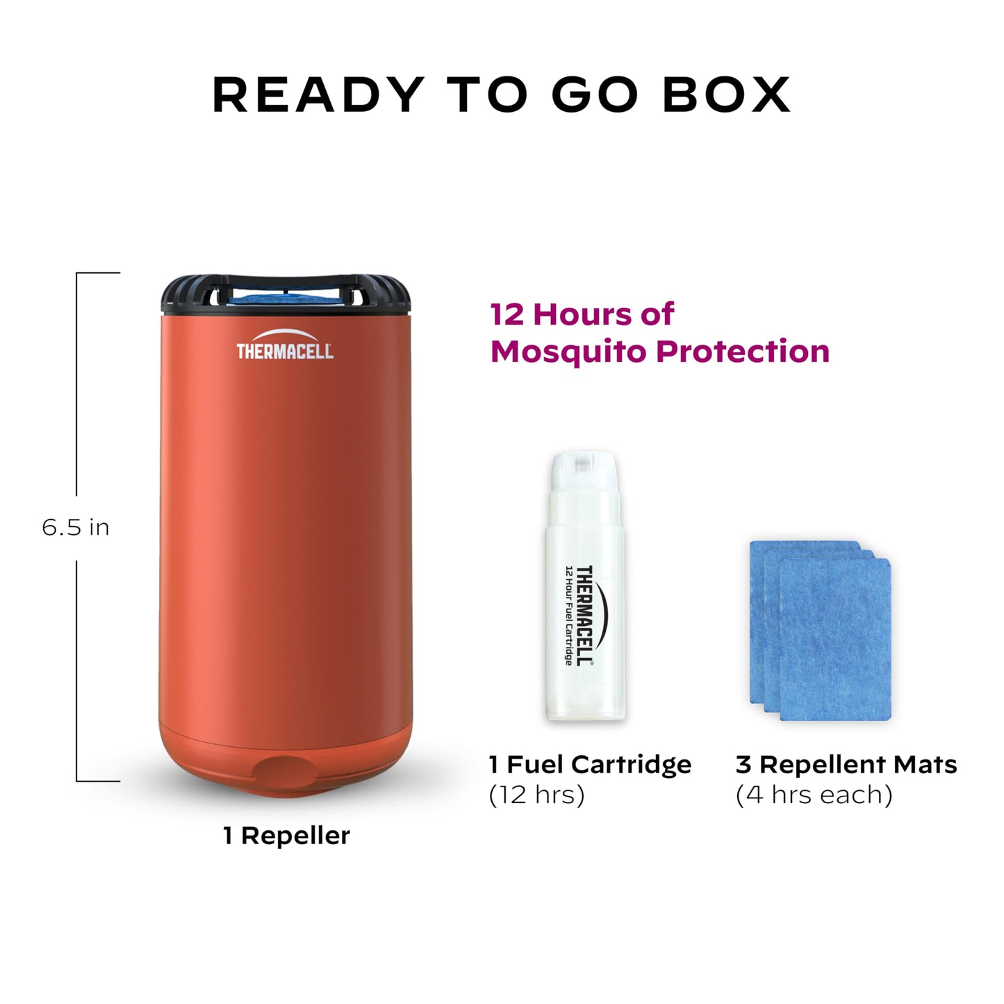 Thermacell Mosquito Repeller Patio Shield; Includes 12-Hour Refill; 15 Foot Zone of Protection; Highly Effective Mosquito Repellent for Patio; Bug Spray Alternative; Scent Free