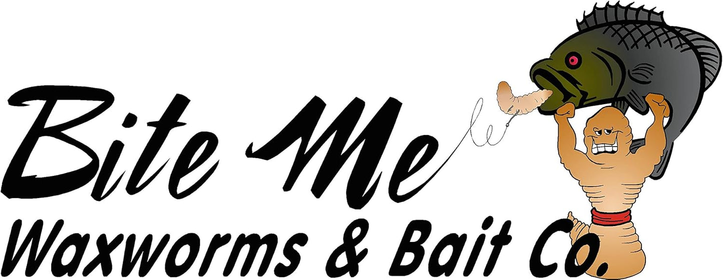 BITE ME WAXWORMS Wholesale 250 Live Waxworms/Bee Moths Wholesale Best Bait for Fishing, Reptile Food, Zoos and Rehabs. Worm Flavor. 1 Pound