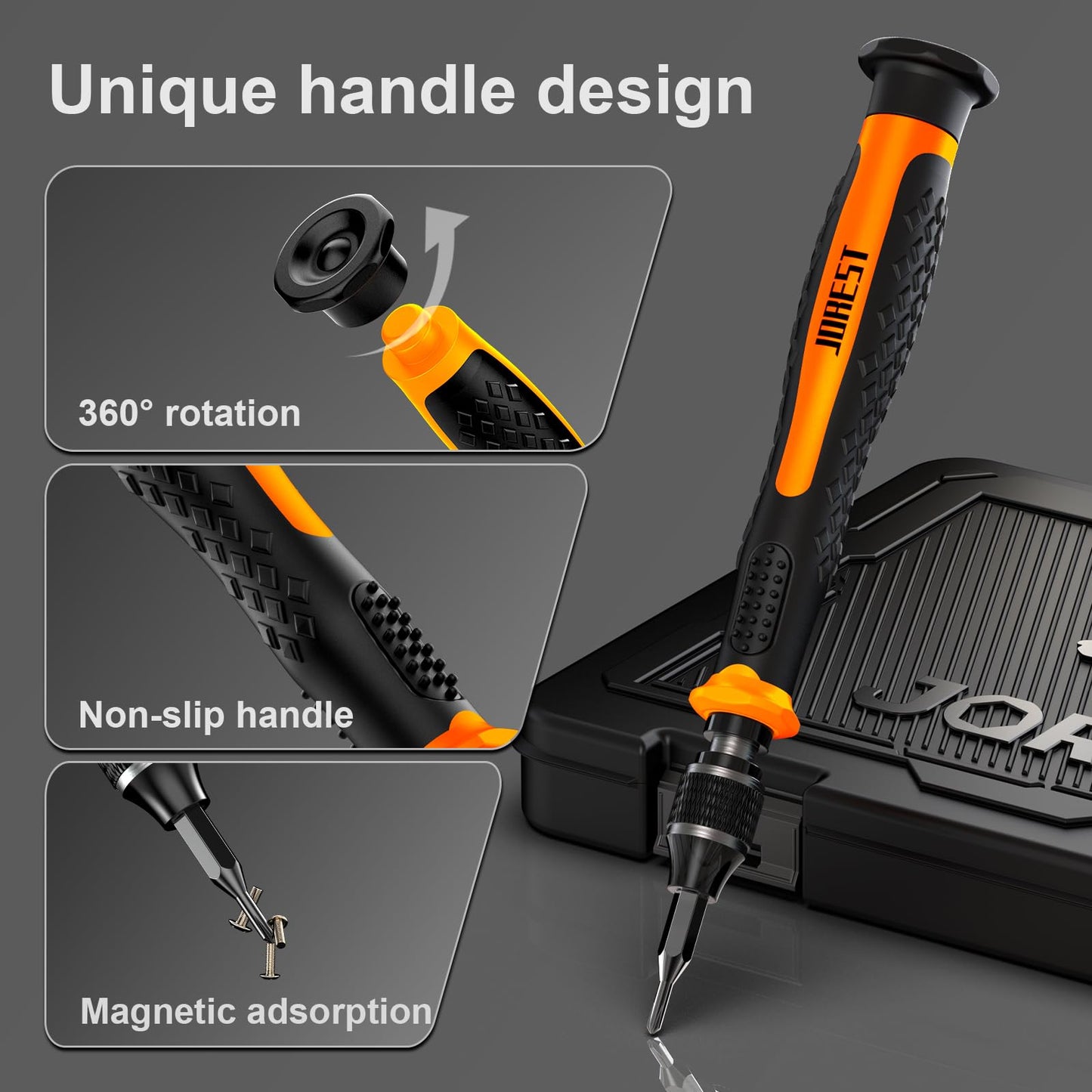 JOREST 152 in 1 Precision Screwdriver Set, Tool Gifts for Men, Magnetic Tool Kit with Torx Triwing Bits, Repair for Electronics,Macbook, Laptop, PC, RC, PS5, iphone,Jewelers, XBOX, Glasses