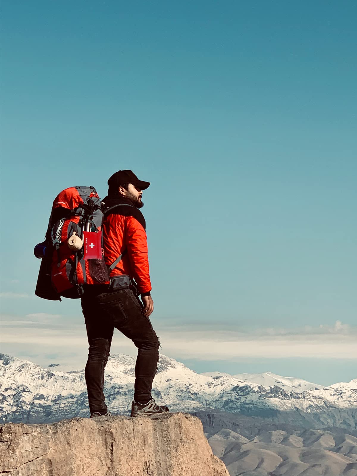 First Aid Kit - 97 Piece - Small Travel First Aid Kit, Ideal for Cars, Schools, Sports, Homes, Travel, Camping, Hiking