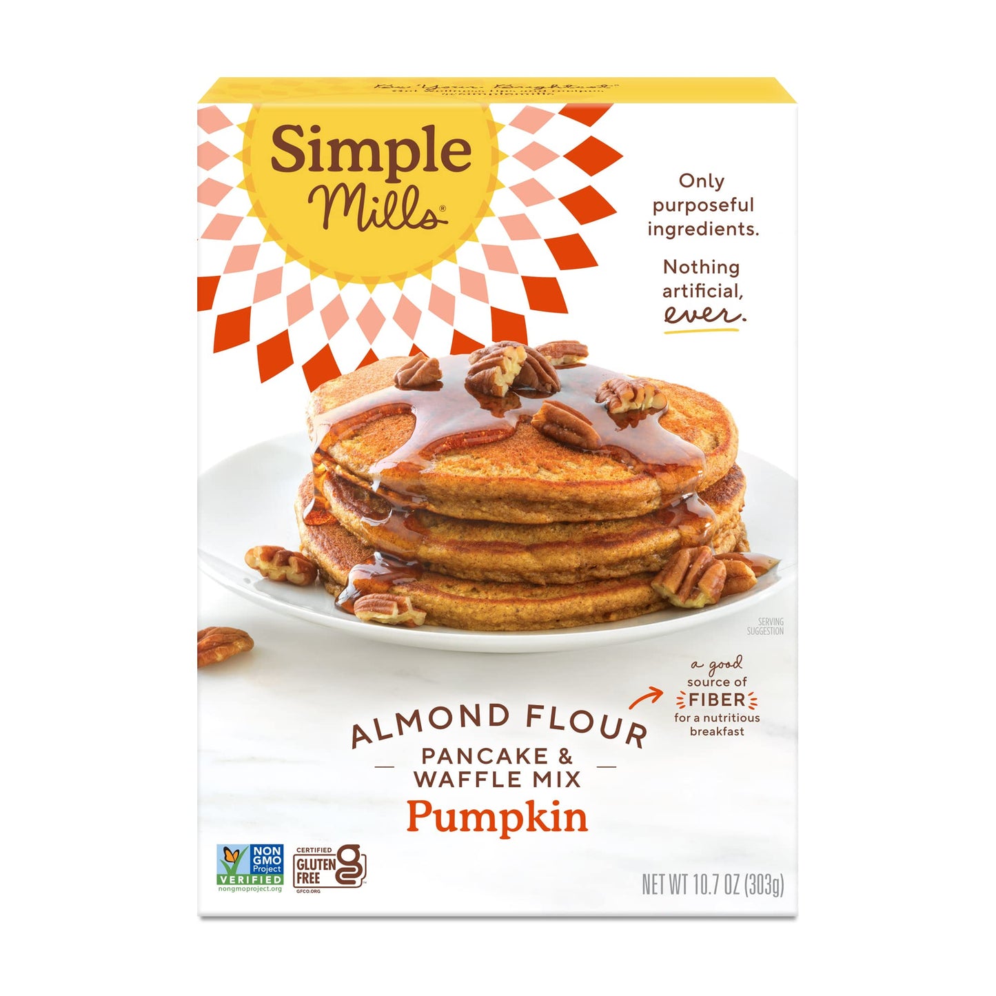 Simple Mills Almond Flour Pancake Mix & Waffle Mix, Gluten Free, Made with whole foods, (Packaging May Vary), 10.7 Ounce (Pack of 1)