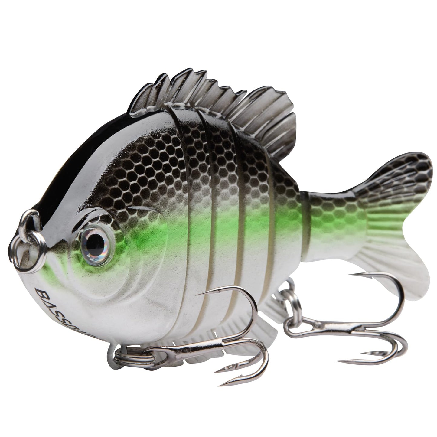 BASSDASH SwimPanfish Multi Jointed Panfish Bluegill Swimbaits Hard Topwater Bass Lures Fishing Lure Crank Saltwater 3.5in/0.85oz