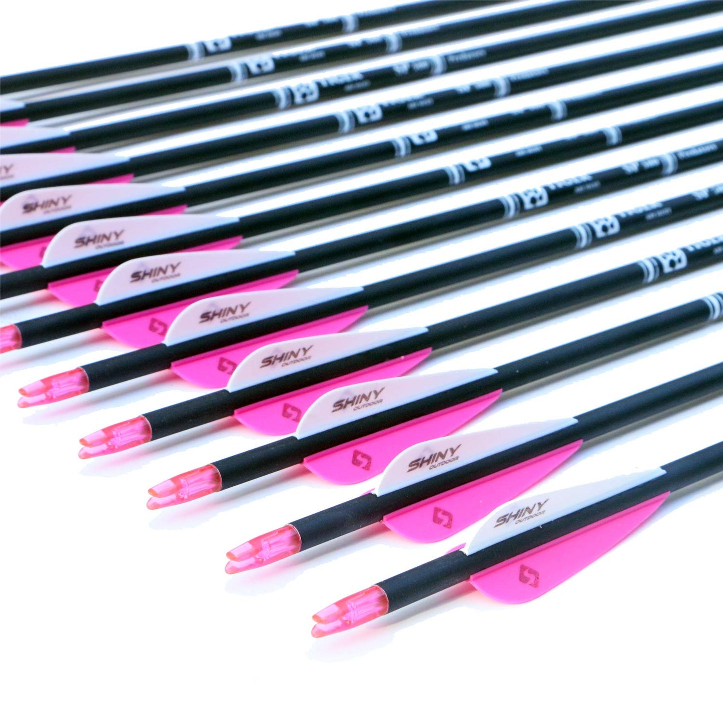 30Inch Carbon Arrow Practice Hunting Arrows with Removable Tips for Compound & Recurve Bow(Pack of 12)