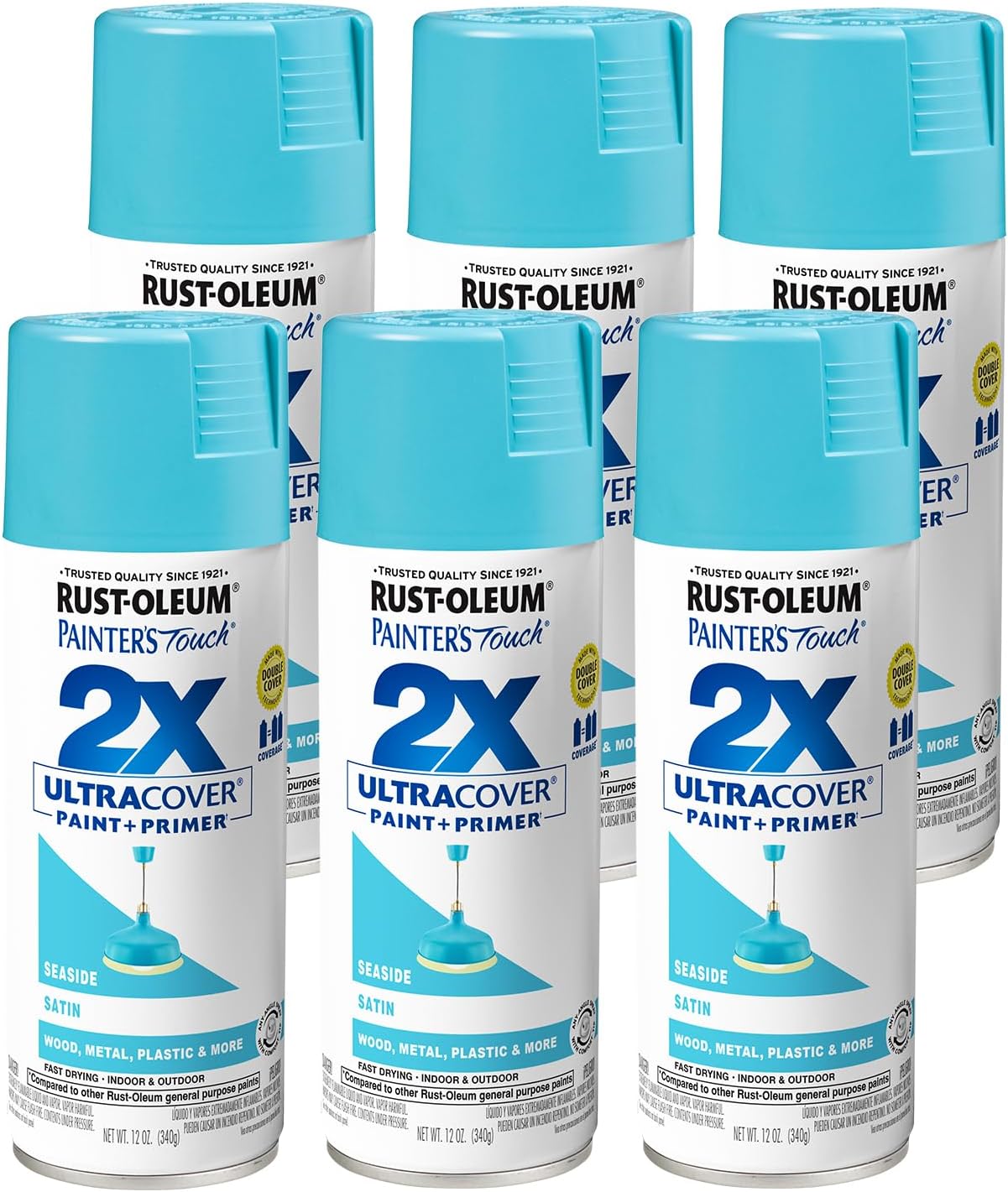 Rust-Oleum 331182 Painter's Touch 2X Ultra Cover Spray Paint, 12 oz, Ultra Matte Black