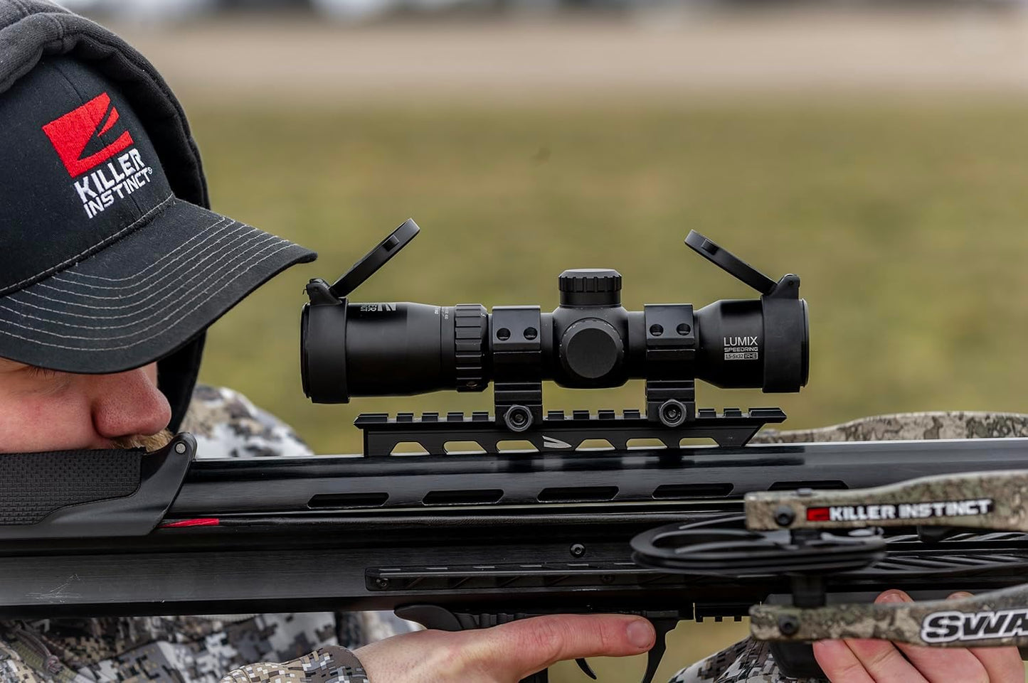 Killer Instinct's Lumix Speedring™ Crossbow Scope! This Scope Has an Adjustable Ring for Varying Speeds If You are Using Our Heavier Hypr KE Crossbow Bolts! This Scope is 1.5-5 X 32