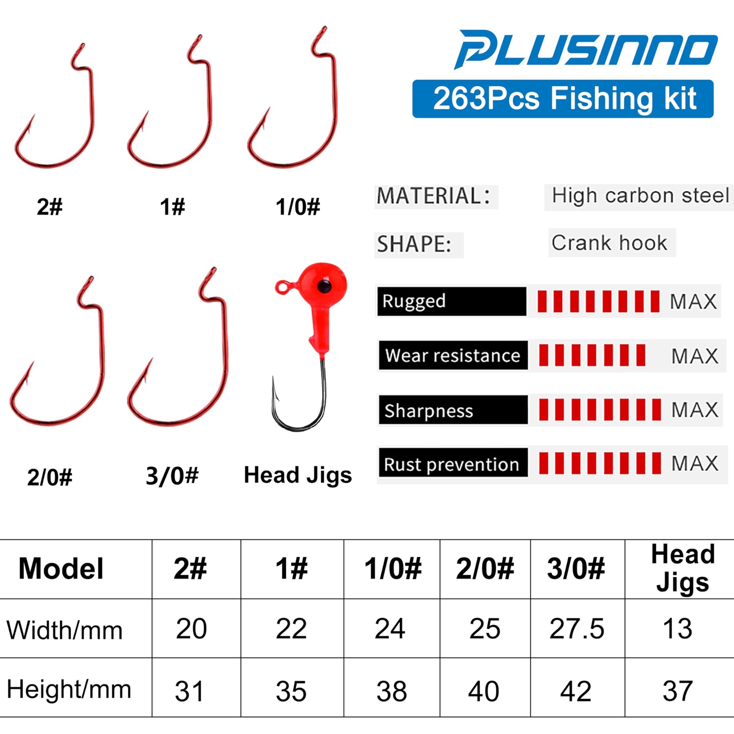 PLUSINNO Fishing Lures Baits Tackle Including Crankbaits, Spinnerbaits, Plastic Worms, Jigs, Topwater Lures, Tackle Box and More Fishing Gear Lures Kit Set, 102/302Pcs Fishing Lure Tackle