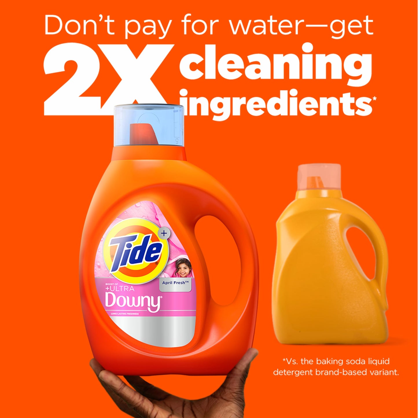 Tide plus Downy Liquid Laundry Detergent Soap, April Fresh Scent, HE Compatible, 94 Loads, 132 fl oz (Packaging May Vary)