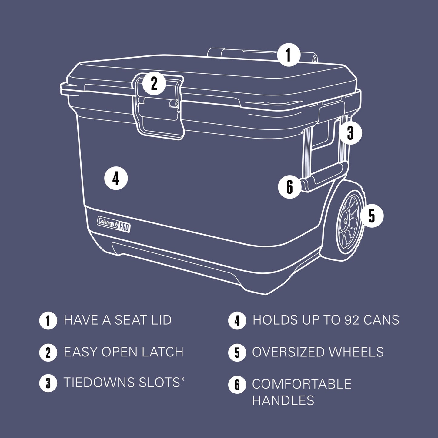 Coleman Pro 25qt Ultra-Light Premium Hard Cooler, Extra-Thick Insulation Keeps Ice up to 3 Days, 36-Can Capacity