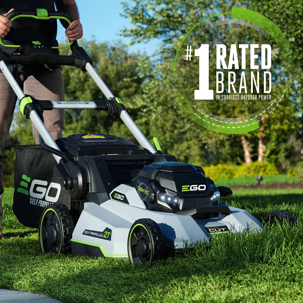 EGO POWER+ Electric Lawn Mower, Self-Propelled Cordless with Select Cut and Touch Drive, Includes 56V 7.5Ah Battery and Rapid Charger – LM2135SP