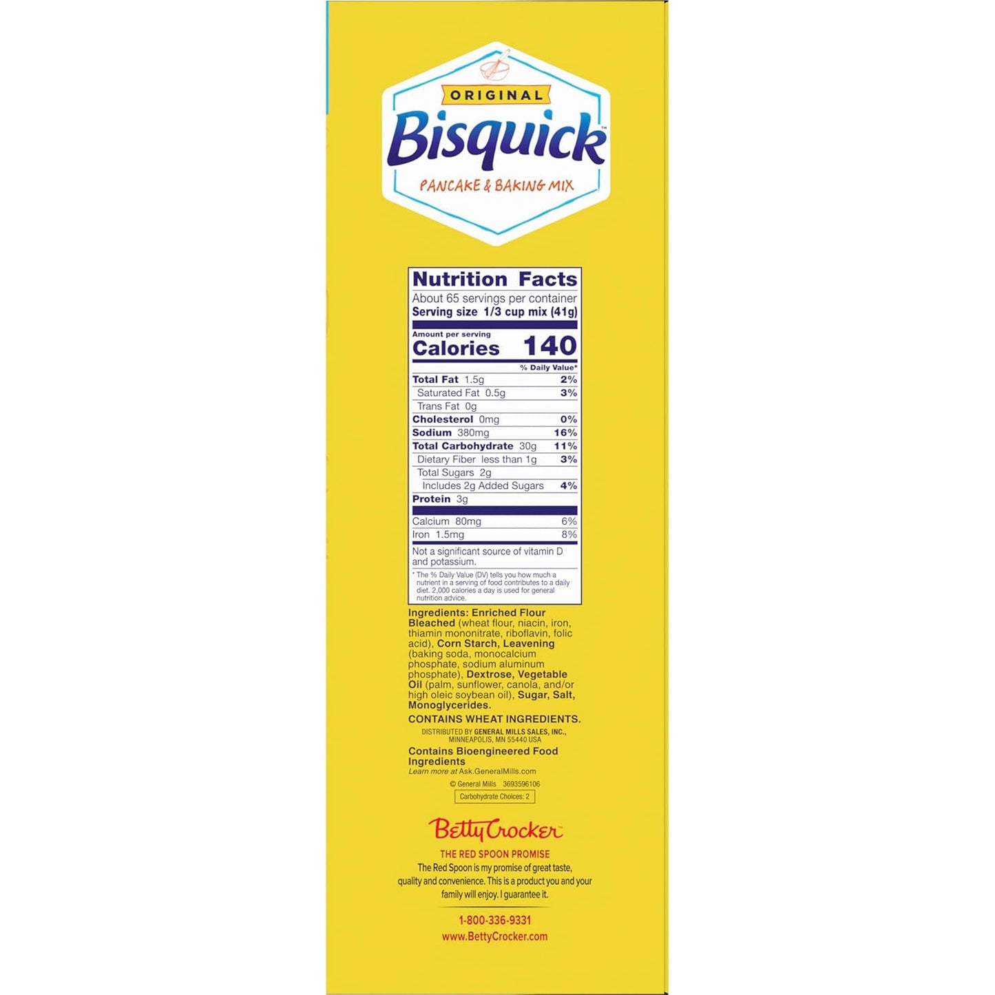 Betty Crocker Bisquick Pancake and Baking Mix, Original, Makes About 145 Pancakes, Giant Size, 96 oz