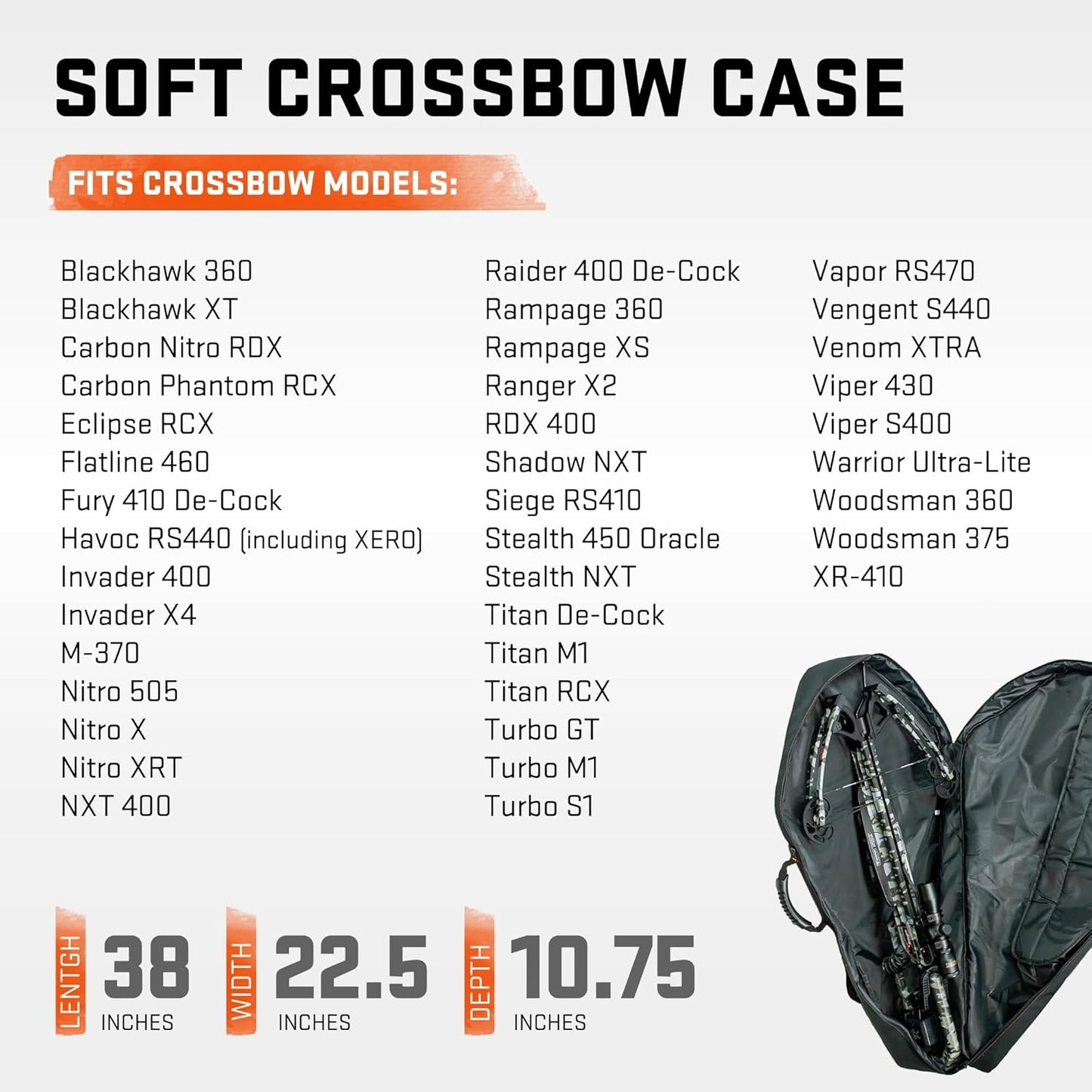 Wicked Ridge by TenPoint Soft Case - Easily Transport & Protect Your Crossbow