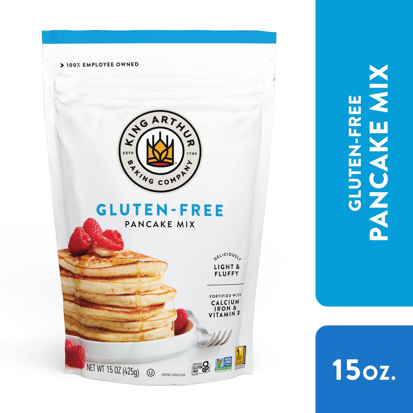 King Arthur Buttermilk Pancake Mix Just Add Water, Sourced Non-GMO, Certified Kosher, 16 Oz