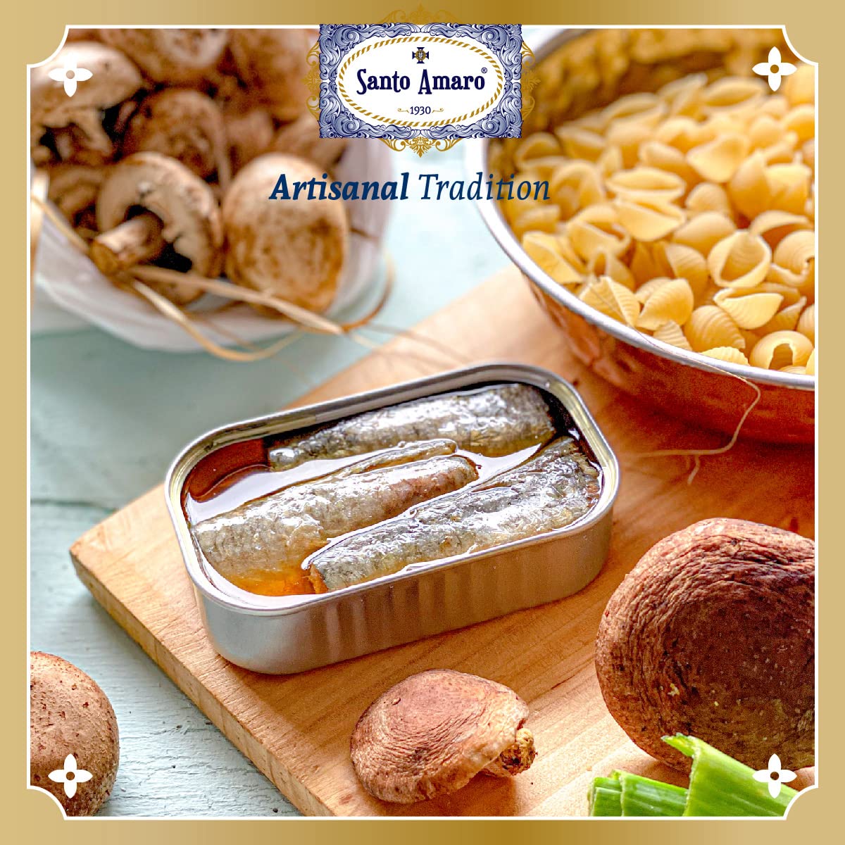 Santo Amaro - 6 Flavor Variety Pack Sampler European Wild Sardines - Virgin Olive Oil - Tomato Sauce from Puree - Virgin Olive Oil & Spicy Red Piri Piri Pepper - Spring Water - Virgin Olive Oil & Lisbon Lemon - Tomato Puree with Spicy Red Piri Piri Pepper