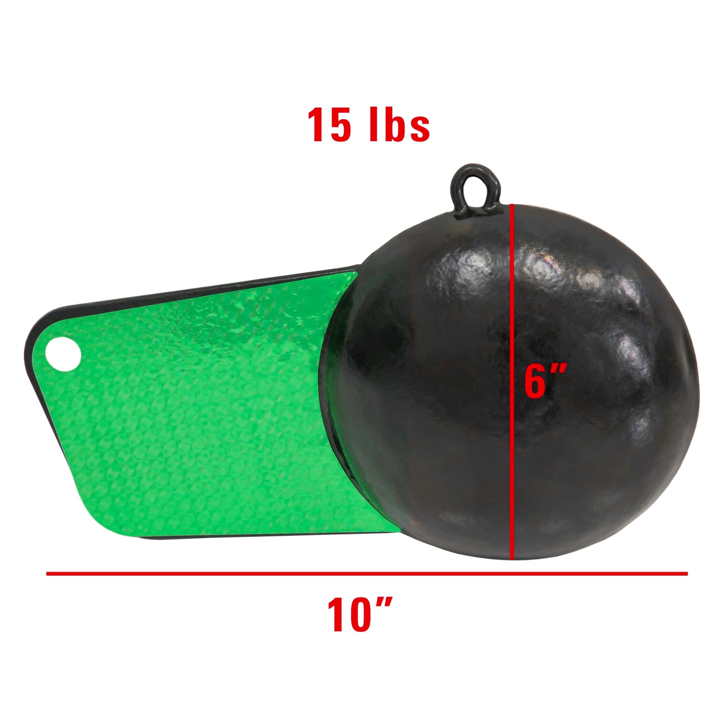 Extreme Max 3006.6747 Pancake Downrigger Weight with Protective Coating - 8 lbs.,Black