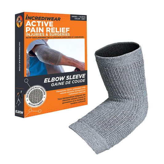 Incrediwear Elbow Sleeve – Elbow Brace for Elbow Support, Joint Pain Relief, Inflammation Relief, and Circulation, Tendonitis, Golf and Tennis Elbow Brace for Women and Men (Grey, Large)