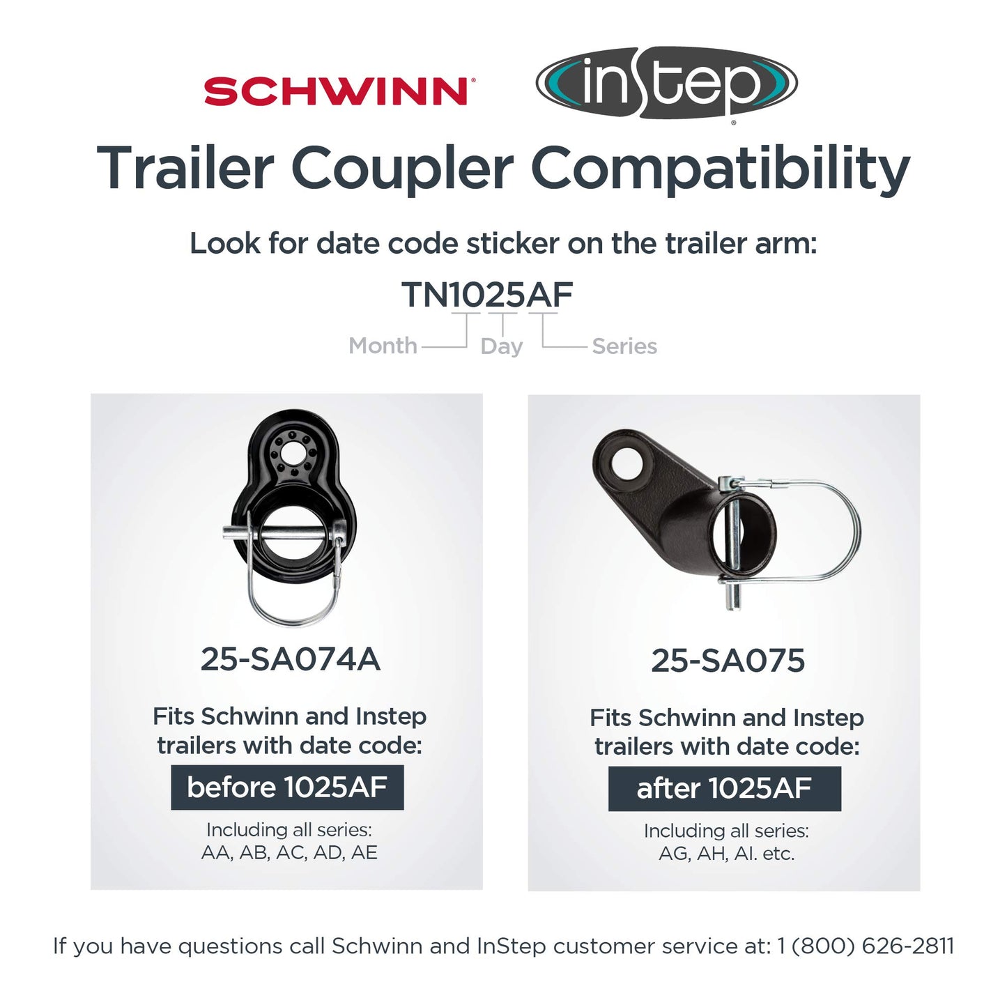 Coupler Attachments for Instep and Schwinn Bike Trailers, Angled Coupler for a Wide Range of Bicycle Sizes, Models, and Styles , Black
