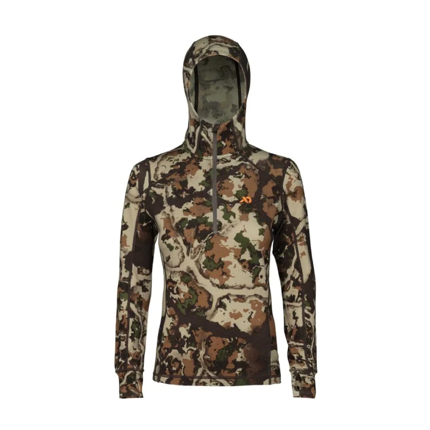 First Lite Women's Kiln Hoody - Merino Wool Midweight Camo Hunting Base Layer