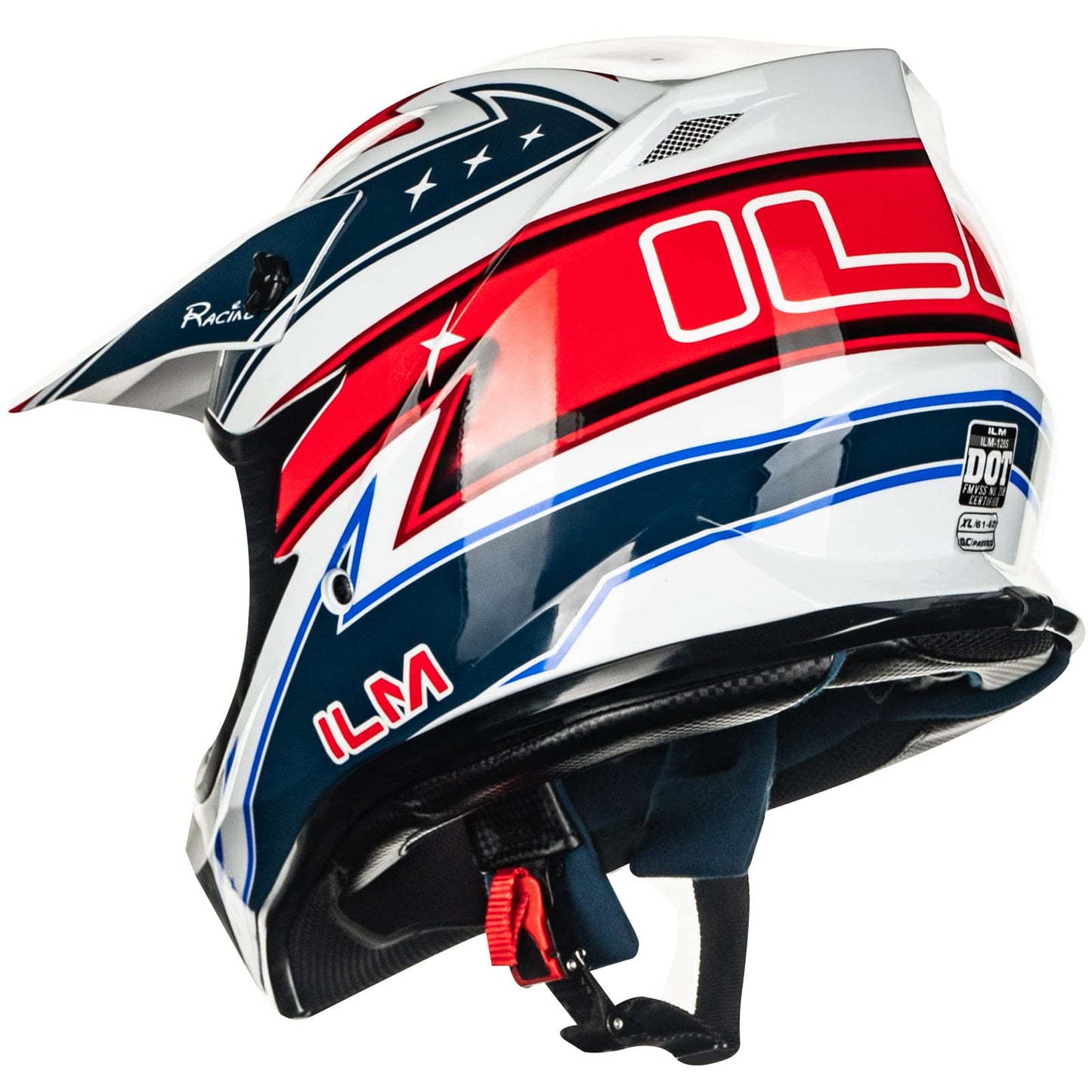 ILM Adult Dirt Bike Helmets Motocross ATV Dirtbike BMX MX Offroad Full Face Motorcycle Helmet, DOT Approved Model 128S (Matte Black, Adult-Medium)