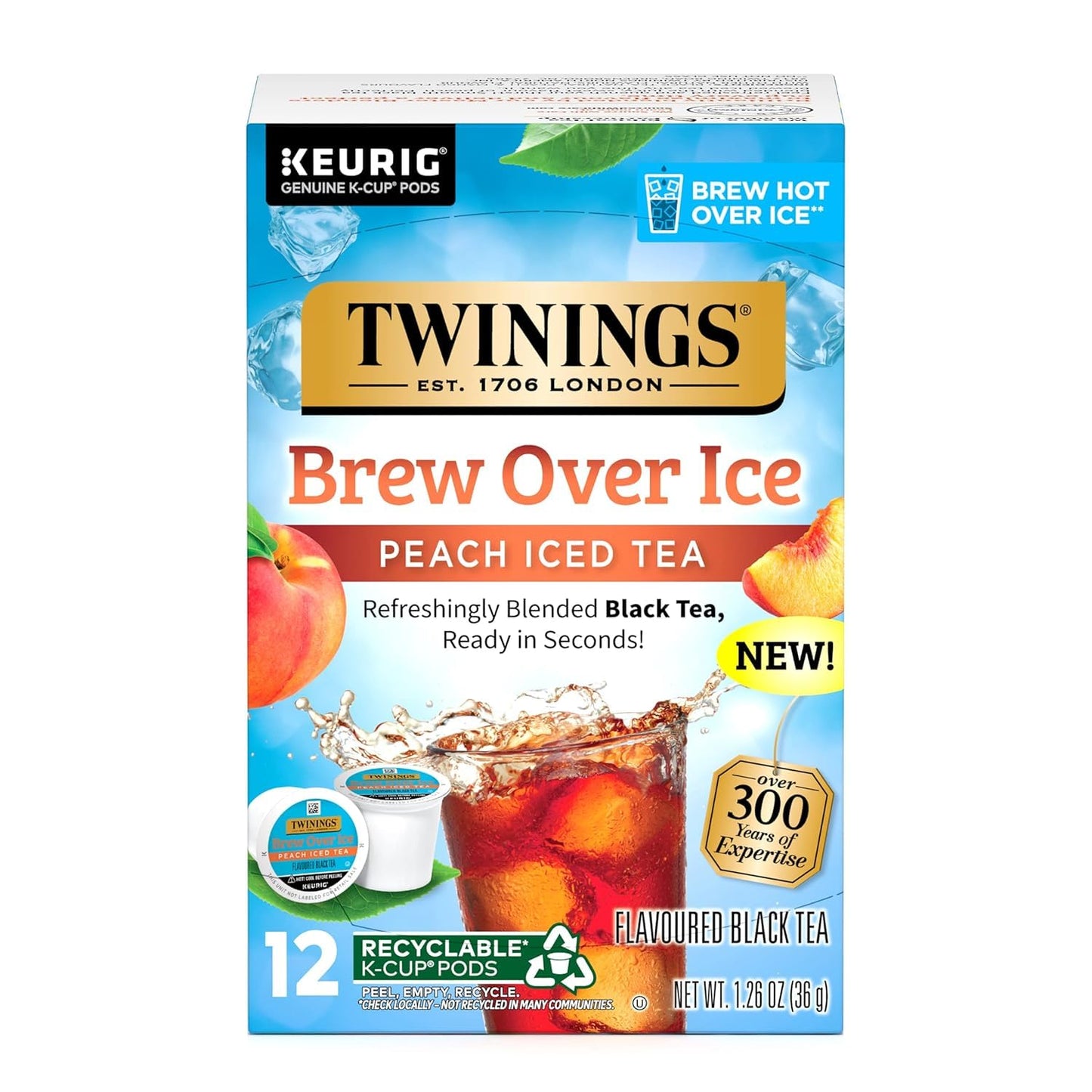 Twinings English Breakfast Black Tea K-Cup Pods for Keurig, 24 Count (Pack of 1), Smooth, Flavourful, Robust, Caffeinated, Enjoy Hot or Iced