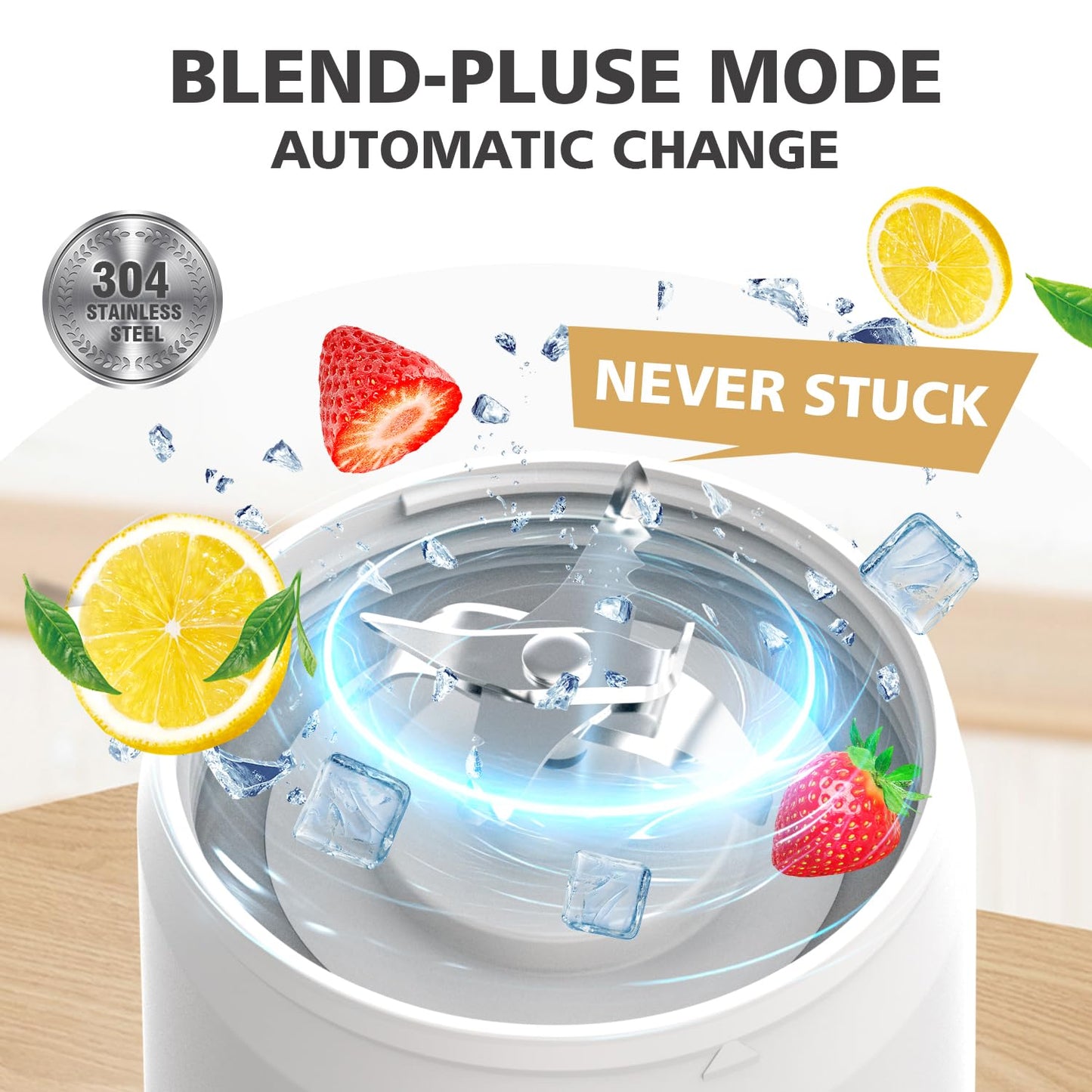 Portable Blender with Insulated Carrying Case & Recipe Book for Shakes and Smoothies, 24 OZ Personal Juicer Electric Protein Shaker Bottle, Mini Small Blender Cup with USB-C Rechargeable, Travel Lid