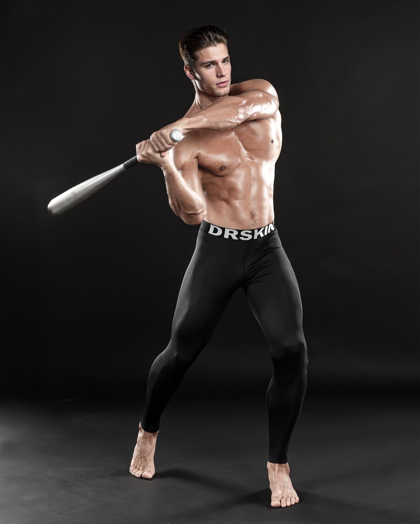 DRSKIN Men’s Compression Pants Tights Leggings Sports Baselayer Running Athletic Workout Active (Classic B01, L)