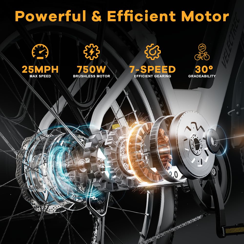 ๐๐๐๐๐ Peak Electric Bike for Adults,up ๐๐ Miles Removable Battery Ebike, 26" UL Certified Electric Mountain E Bike with 7-Speed,Adult Electric Bicycles for Commute Beach Snow