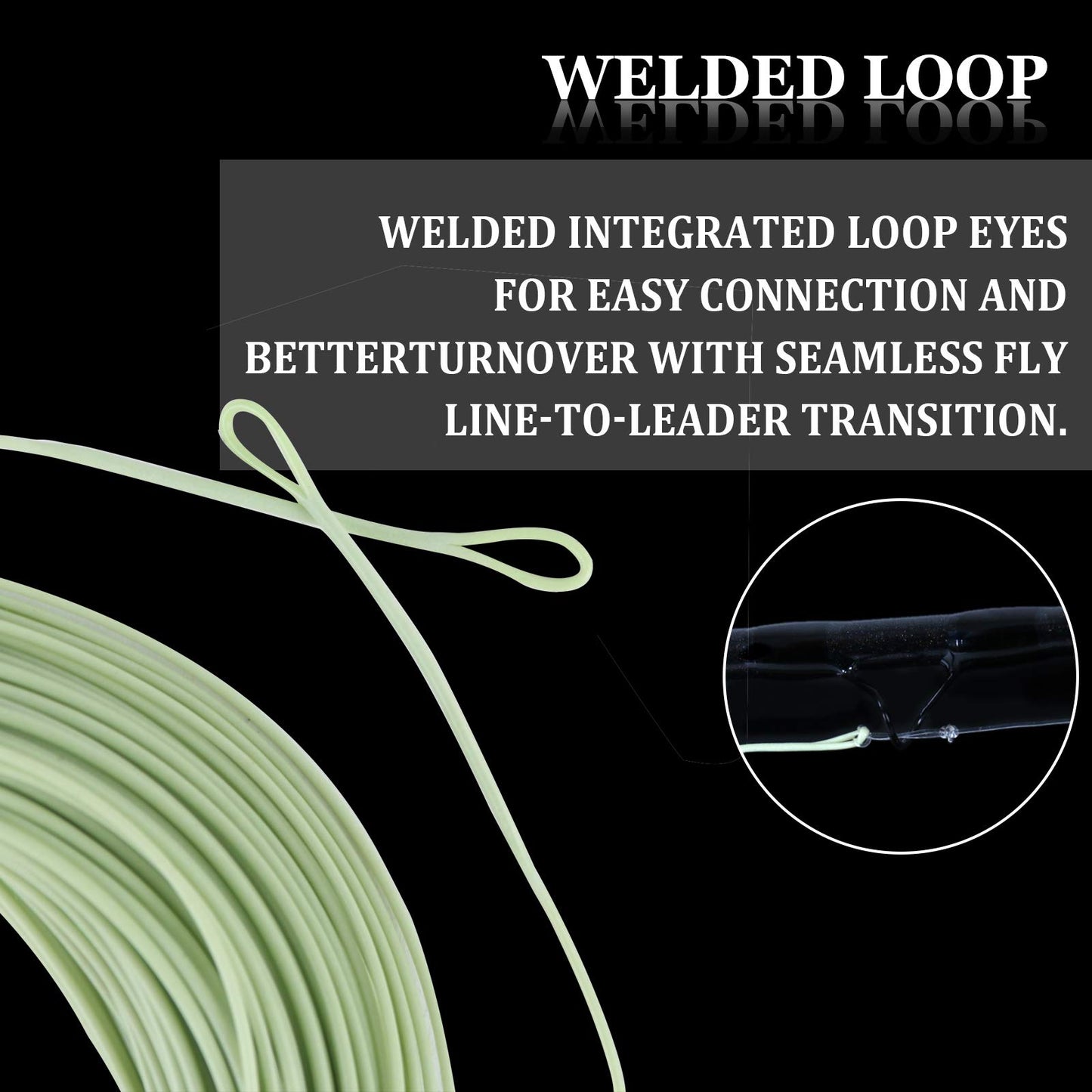 Maxcatch Weight Forward Fly Fishing Line with Two Welded Loops, Floating Fly Lines for Freshwater, 100FT (WF1F, 2F, 3F, 4F, 5F, 6F, 7F, 8F)
