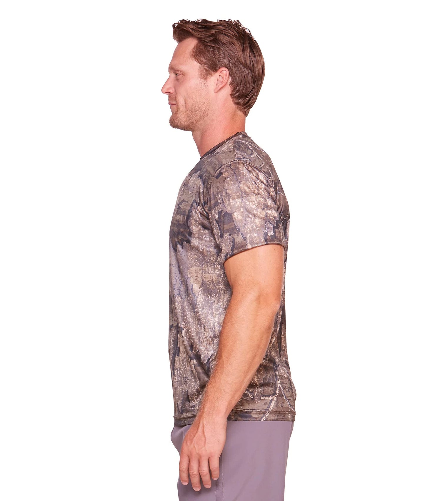Realtree Men's Essential Camo Lightweight Performance Short Sleeve Shirt