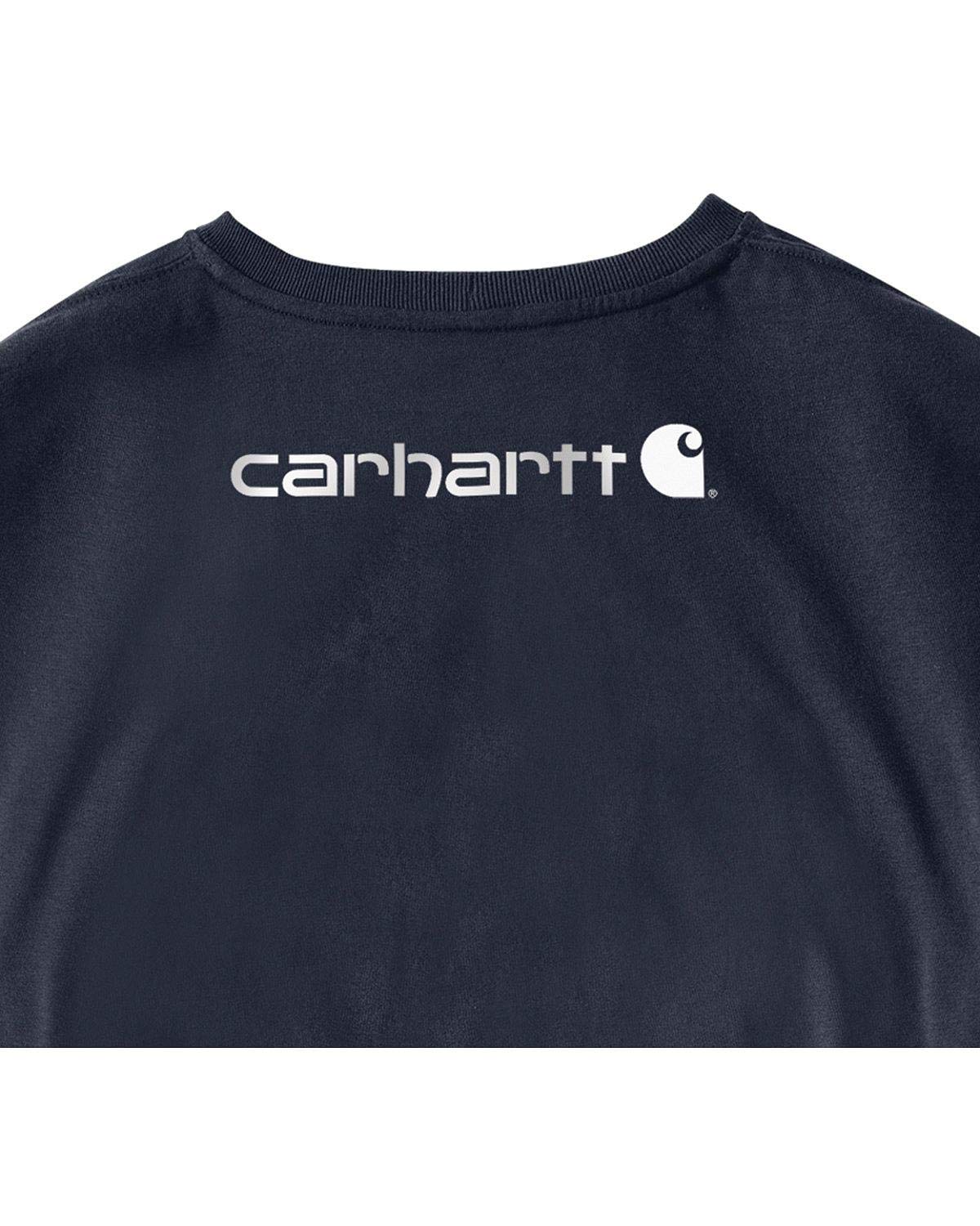 Carhartt Men's Loose Fit Heavyweight Long-Sleeve Logo Sleeve Graphic T-Shirt