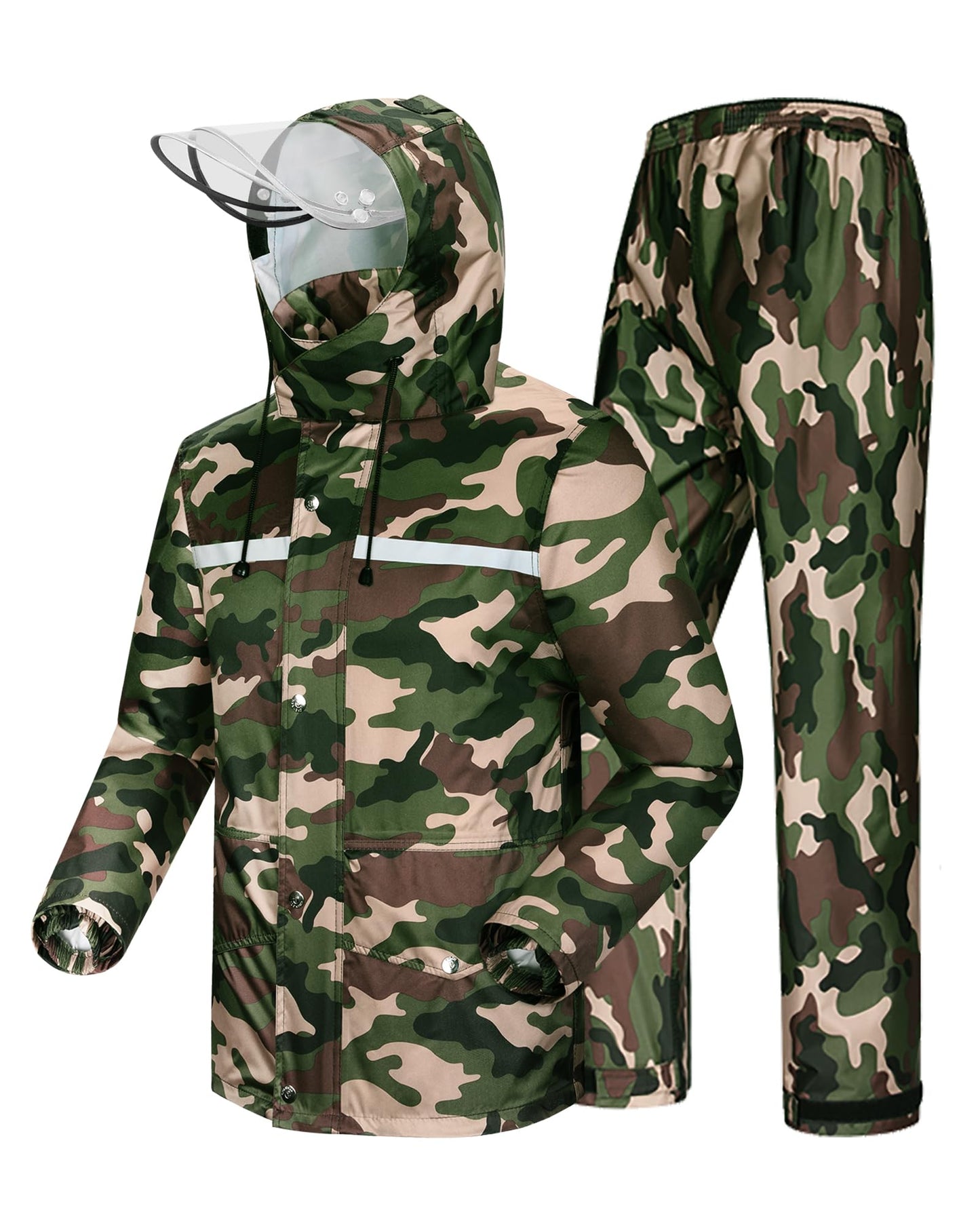 iCreek Rain Suit Waterproof Jacket and Trouser Suit Raincoat for Men and Women Outdoor All-Sport Breathable Anti-storm
