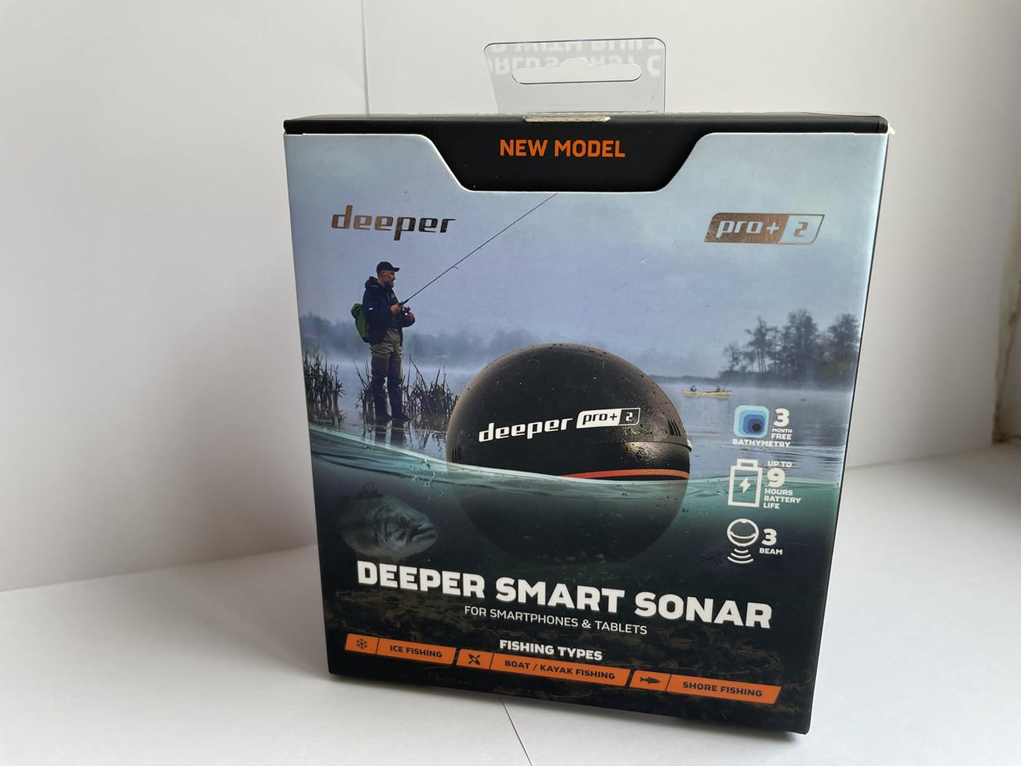 Deeper PRO+ 2 Sonar Fish Finder - Portable Fish Finder and Depth Finder for Kayaks, Boats and Ice Fishing with GPS Enabled | Castable Deeper Fish Finder with Free User Friendly App