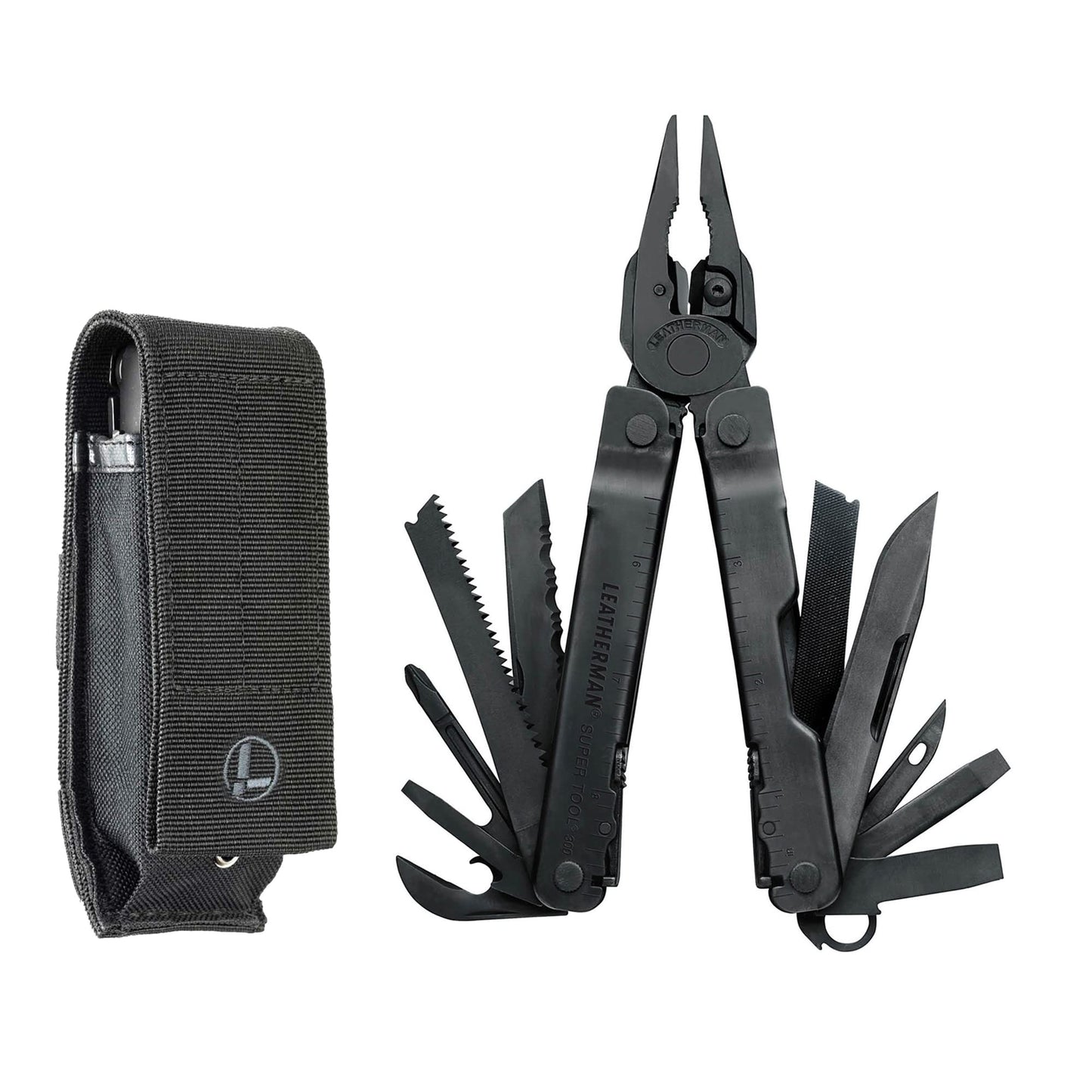 LEATHERMAN, Super Tool 300 Multitool with Premium Replaceable Wire Cutters and Saw, Stainless Steel with Nylon Sheath