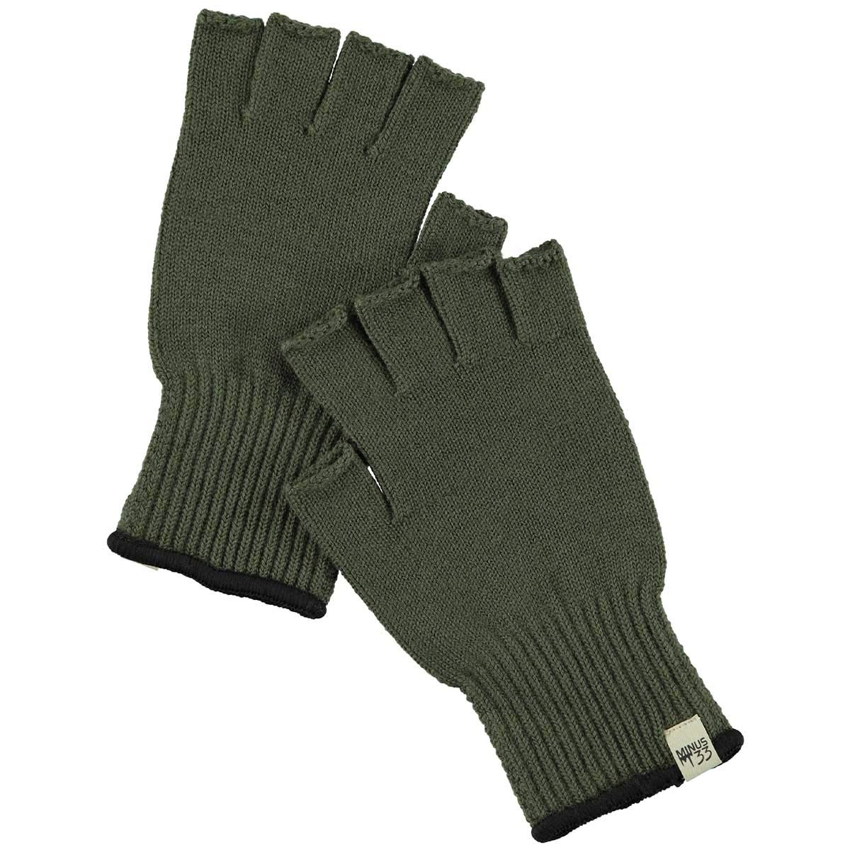 Merino Wool Fingerless Gloves - Half Finger Warm Knitted Gloves