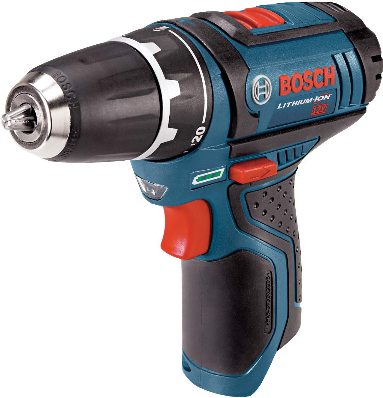 BOSCH PS31-2A 12V Max 3/8 Inch Drill/Driver Kit with (2) 2 Ah Batteries and Charger, Variable Speed